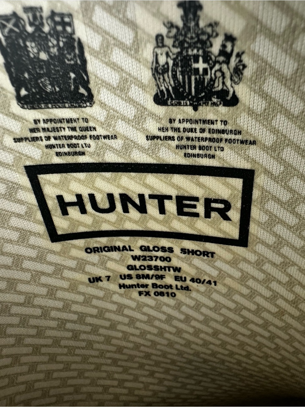Hunter Original Gloss Short Boots Women's Size 9 or Men's 8 Shoes Waterproof - Picture 6 of 8